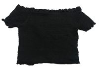 Černé žabičkové crop tričko Primark