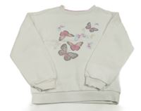 Bílá mikina s motýlky Primark