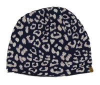 Tmavomodro-růžovo-bílá vzorovaná podšitá čepice X-mail