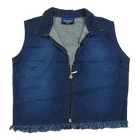 Tmavomodrá riflová crop vesta Yadou 