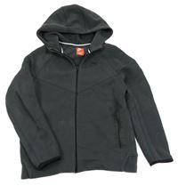 Šedá propínací sportovní mikina s logem Nike 