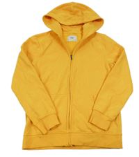 Žlutá propínací mikina s kapucí C&A