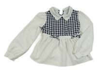 Bílo-černá vzorovaná halenka Shein