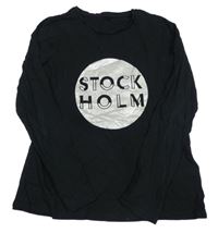 Černé triko s nápisem C&A