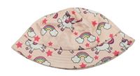 Světlerůžový klobouk s jednorožci 