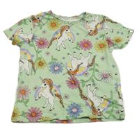 Světlezelené tričko s jednorožci H&M