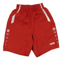 Červené sportovní kraťasy s logem Jako