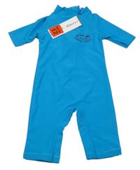 Nové - Azurový UV overal s nápisem George 