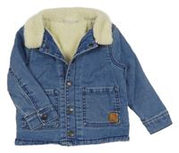 Modrá riflová zateplená bunda F&F