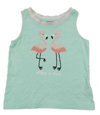 Mátový top s plameňáky DopoDopo