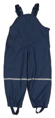 Tmavomodré nepromokavé laclové kalhoty s reflexními pruhy Lupilu 