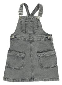 Šedé riflové laclové šaty H&M