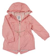 Broskvová šusťáková jarní parka s kapucí C&A
