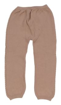 Starorůžové pletené kalhoty Caramelo