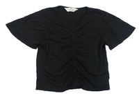 Černé crop tričko H&M