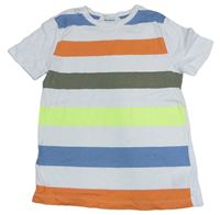 Bílo-barevné pruhované tričko H&M