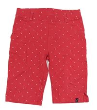 Malinové puntíkaté capri tregíny Kids