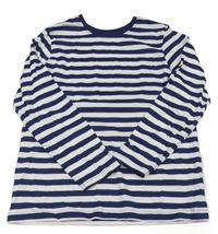 Tmavomodro-bílé pruhované triko zn. George