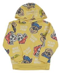 Žlutá mikin as PAW PATROL a kapucí PRIMARK