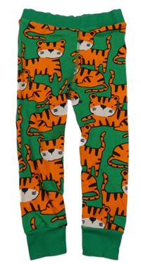 Tmavozelené pyžamové kalhoty s tygry Next