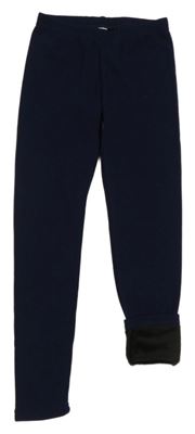 Tmavomodré teplákové zateplené legíny YIGGA