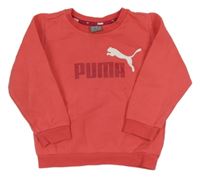 Jahodová mikina s logem PUMA