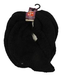 Nové - černá límcová šála se třpytkami 