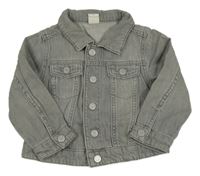 Šedá riflová bunda s límečkem H&M