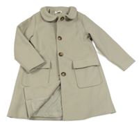 Světlešedý flaušový lehce zateplený kabát s límečkem LEIGH TUCKER