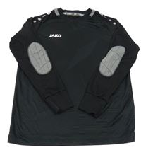 Černé vzorované funkční sportovní triko s logem JAKO