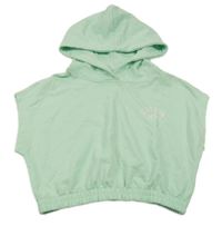 Mátové teplákové bolérko s číslem a nápisem a kapucí Page one young