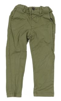Khaki chino skinny plátěné kalhoty MANGO
