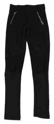 Černé tregínové kalhoty se zipy F&F