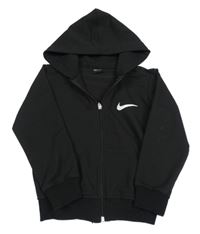 Černá propínací mikina s logem a kapucí Nike