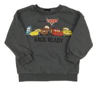 Tmavošedá oversize mikina s Cars Disney