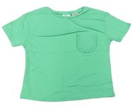 Zelené tričko s kapsičkou Zara