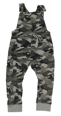 Šedé army laclové tepláky Next