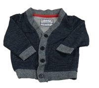 Tmavomodrá melírovaná propínací mikina Early Days