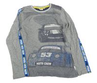 Šedé melírované triko s auty Kids