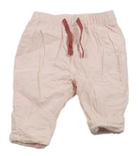 Světlerůžové manšestrové podšité kalhoty Ergee