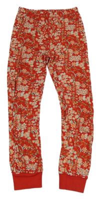 Červené květované pyžamové kalhoty Next
