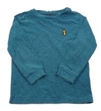 Petrolejové triko s nášivkou Next