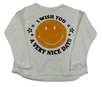 Bílé mikinotriko se smajlíkem Zara