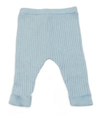 Světlemodré žebrované pletené tepláky Nutmeg