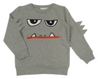 Šedá melírovaná mikina s příšerkou Name it