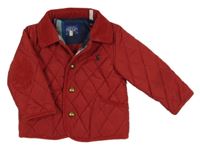 Tmavočervená prošívaná šusťáková zateplená bunda Joules