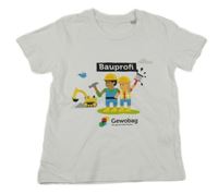 Bílé tričko se stavebníky a bagrem