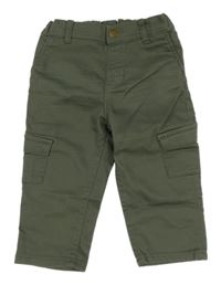 Khaki plátěné cargo kalhoty H&M