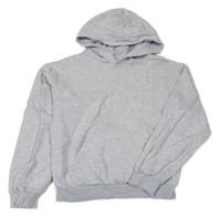 Šedá melírovaná mikina s kapucí H&M