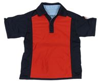 Tmavomodro-červené sportovní polo tričko Esprit